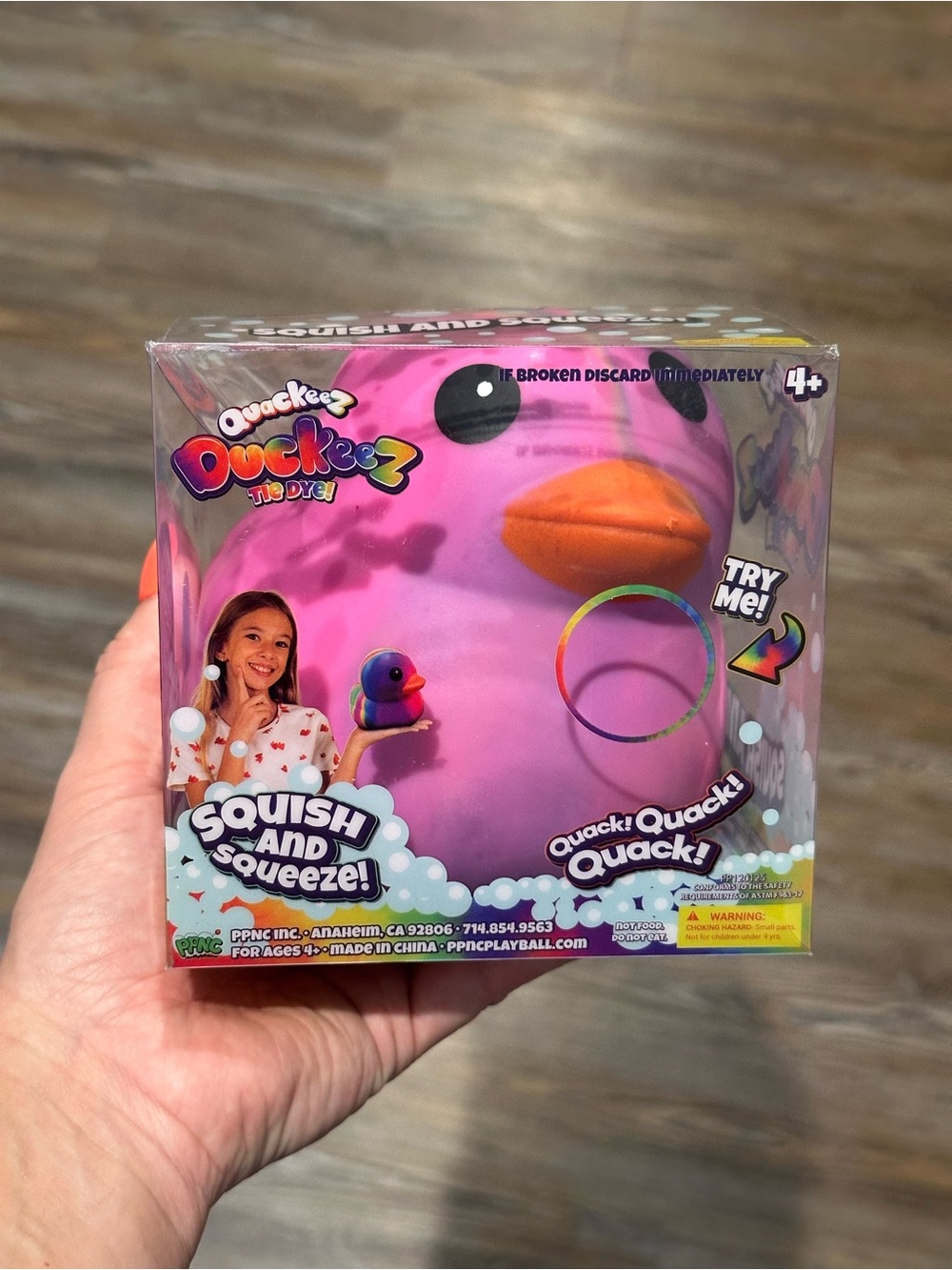 Quackeez Duckeez Tie Dye Squish and Squeeze Duck